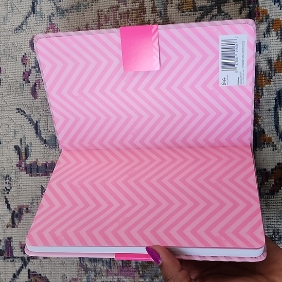 NWT, Barbie Pink Journal Diaries Notebook Drawing Pad Vegan Leather Secret Book - Picture 4 of 11